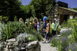 Gruppe im Garten