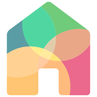 grafische Darstellung eines bunten Hauses